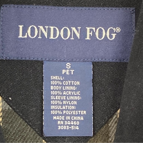 LONDON FOG Hooded Button Up Cotton Jacket Coat - Size SP - Picture 7 of 12